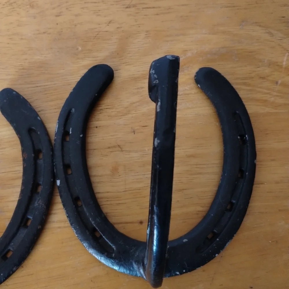 2 Cast iron horseshoe coat hanger home decor